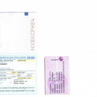 Talentcard van Wil Verstappen