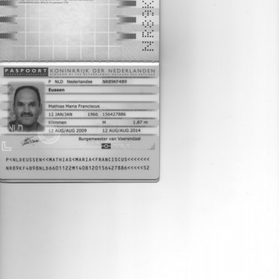 Talentcard van Theo Eussen